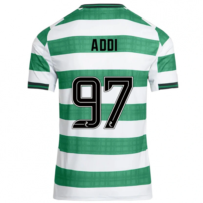 Danxen Enfant Maillot Imane Addi #97 Vert Blanc Tenues Domicile 2025/26 T-Shirt