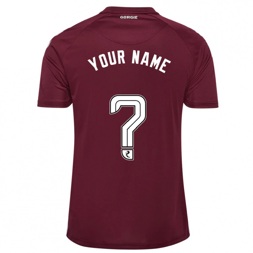 Danxen Enfant Maillot Votre Nom #0 Bordeaux Blanc Tenues Domicile 2025/26 T-Shirt
