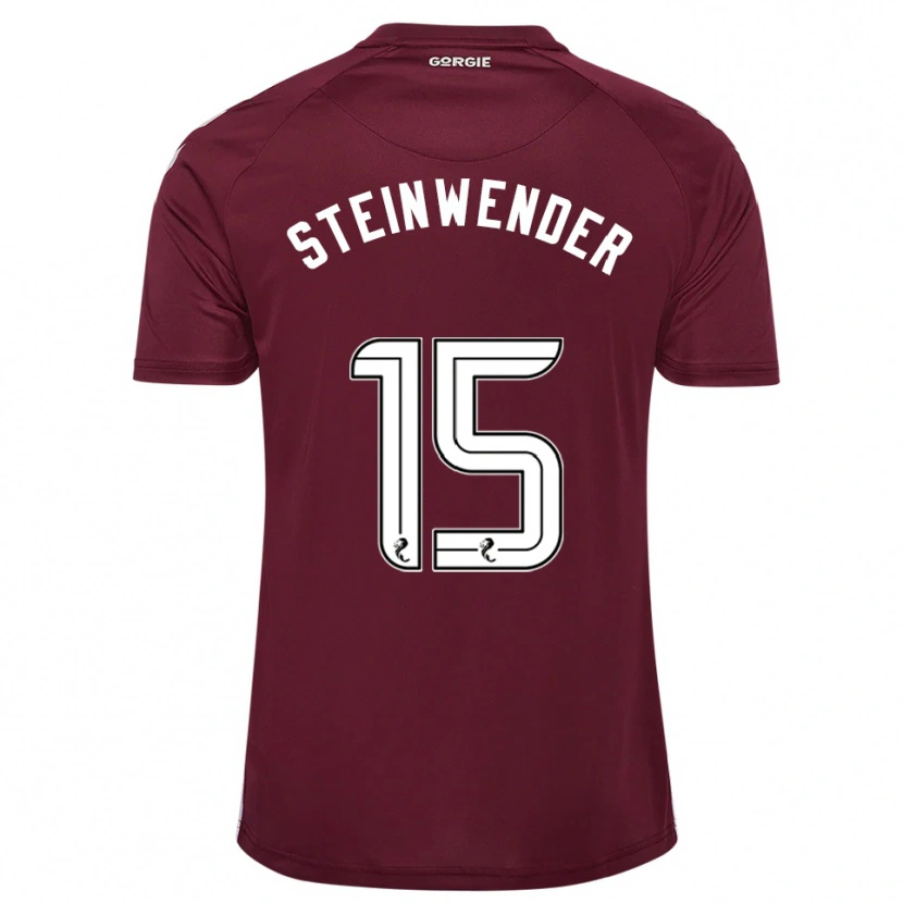 Danxen Enfant Maillot Michael Steinwender #15 Bordeaux Blanc Tenues Domicile 2025/26 T-Shirt