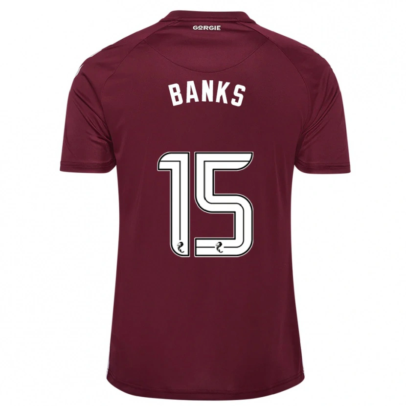 Danxen Enfant Maillot Euan Banks #15 Bordeaux Blanc Tenues Domicile 2025/26 T-Shirt