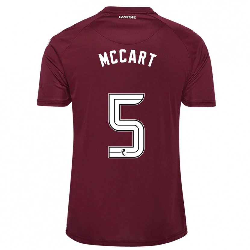 Danxen Enfant Maillot Jamie Mccart #5 Bordeaux Blanc Tenues Domicile 2025/26 T-Shirt