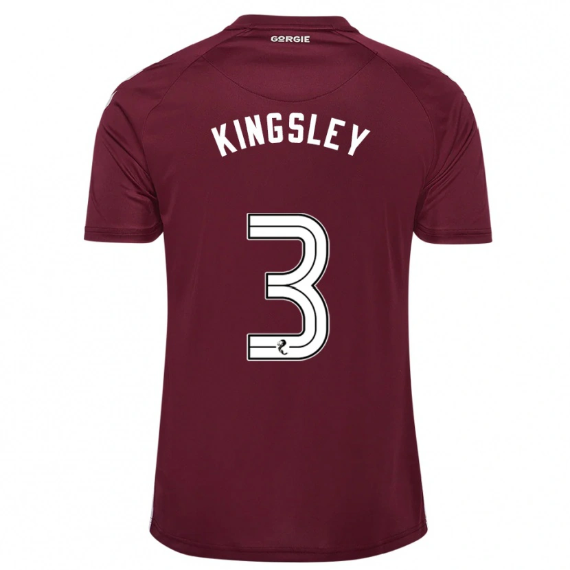 Danxen Enfant Maillot Stephen Kingsley #3 Bordeaux Blanc Tenues Domicile 2025/26 T-Shirt