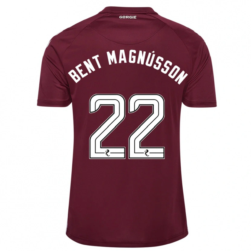 Danxen Enfant Maillot Tómas Bent Magnússon #22 Bordeaux Blanc Tenues Domicile 2025/26 T-Shirt