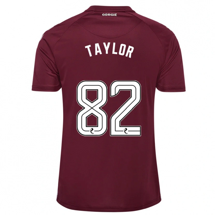 Danxen Enfant Maillot Gerald Taylor #82 Bordeaux Blanc Tenues Domicile 2025/26 T-Shirt