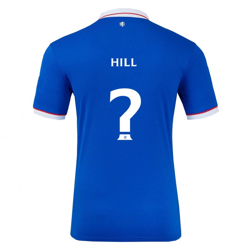 Danxen Enfant Maillot Katherine Hill #0 Bleu Blanc Tenues Domicile 2025/26 T-Shirt