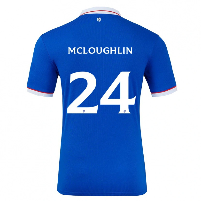 Danxen Enfant Maillot Olivia Mcloughlin #24 Bleu Blanc Tenues Domicile 2025/26 T-Shirt