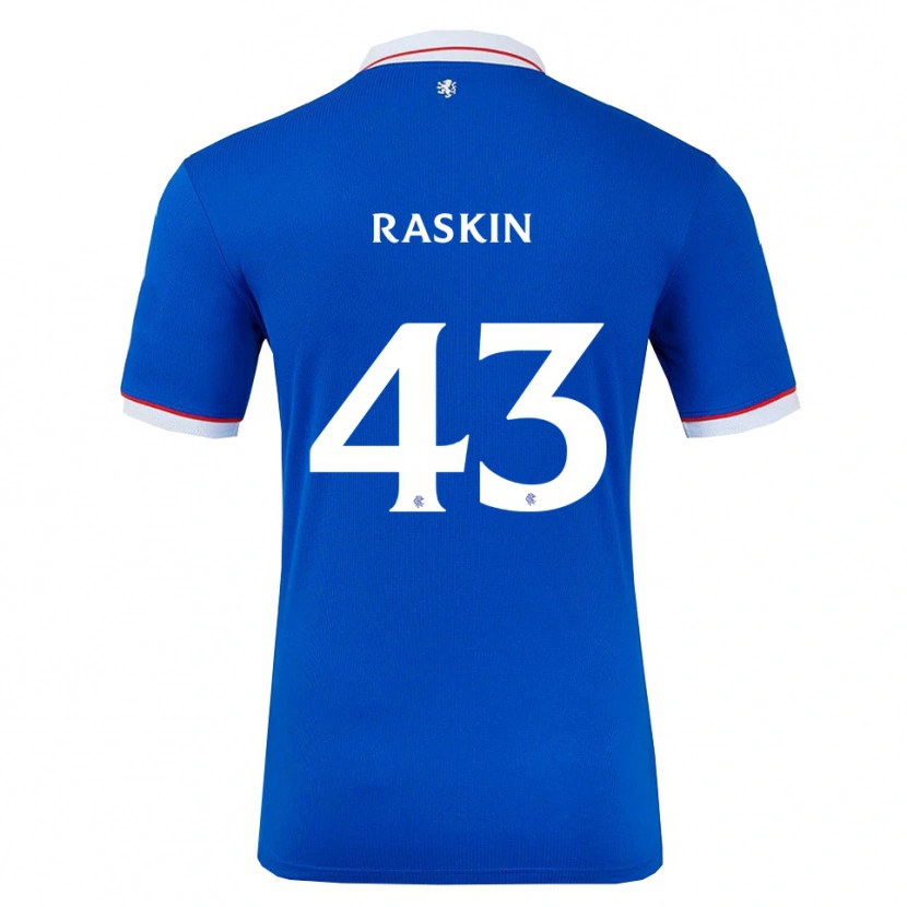 Danxen Enfant Maillot Nicolas Raskin #43 Bleu Blanc Tenues Domicile 2025/26 T-Shirt