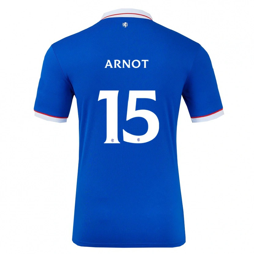 Danxen Enfant Maillot Lizzie Arnot #15 Bleu Blanc Tenues Domicile 2025/26 T-Shirt