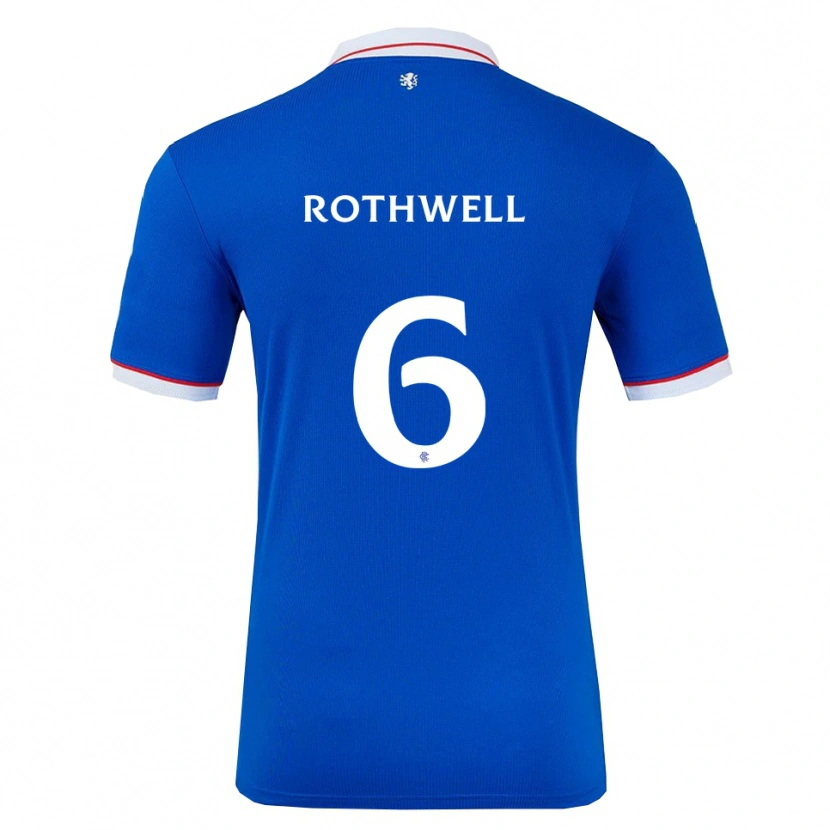 Danxen Enfant Maillot Joe Rothwell #6 Bleu Blanc Tenues Domicile 2025/26 T-Shirt