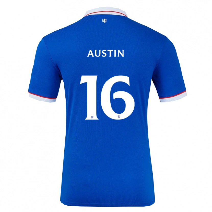 Danxen Enfant Maillot Eilidh Austin #16 Bleu Blanc Tenues Domicile 2025/26 T-Shirt
