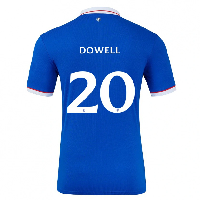 Danxen Enfant Maillot Kieran Dowell #20 Bleu Blanc Tenues Domicile 2025/26 T-Shirt
