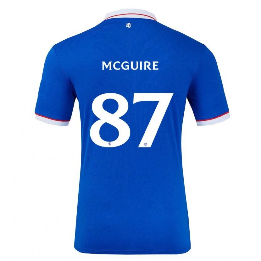 Danxen Enfant Maillot Rydnn Mcguire #87 Bleu Blanc Tenues Domicile 2025/26 T-Shirt