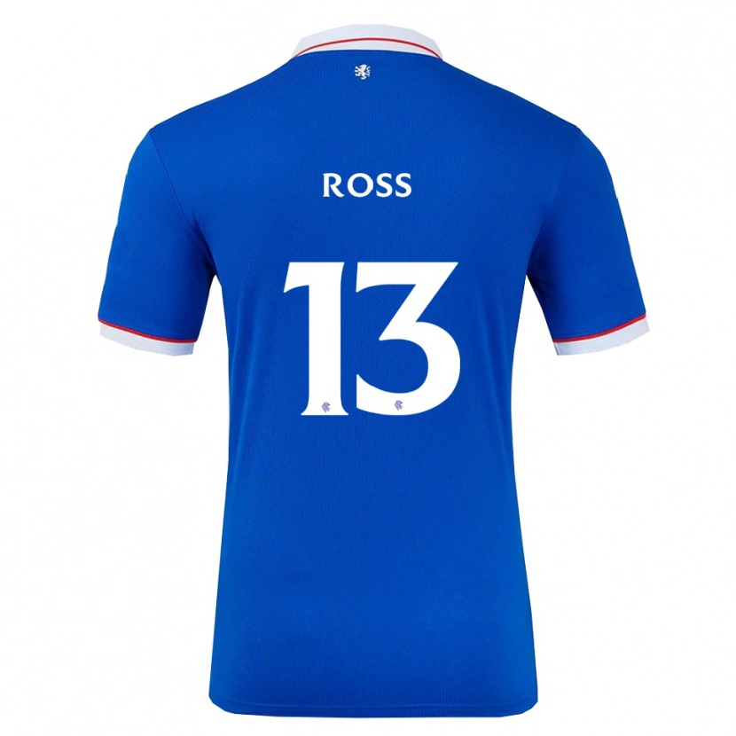 Danxen Enfant Maillot Jane Ross #13 Bleu Blanc Tenues Domicile 2025/26 T-Shirt