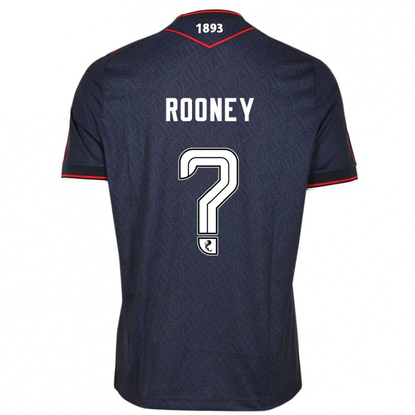 Danxen Enfant Maillot Chris Rooney #0 Marine Blanc Tenues Domicile 2025/26 T-Shirt