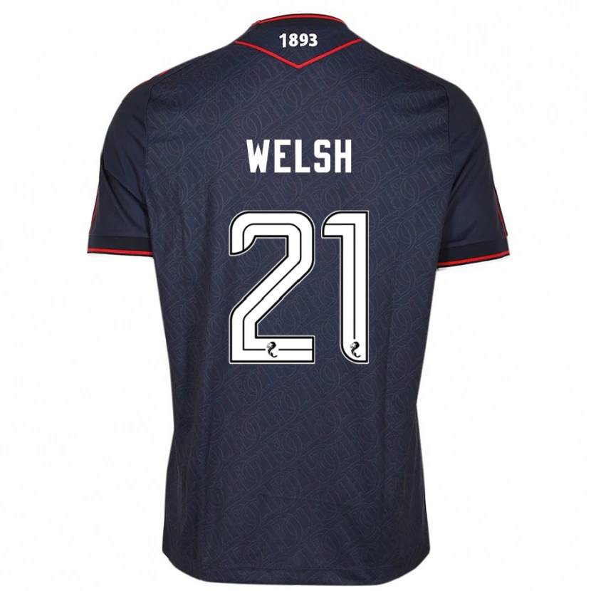 Danxen Enfant Maillot Tom Welsh #21 Marine Blanc Tenues Domicile 2025/26 T-Shirt