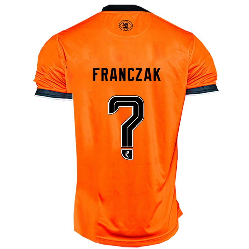 Danxen Enfant Maillot Emil Franczak #0 Orange Noir Tenues Domicile 2025/26 T-Shirt