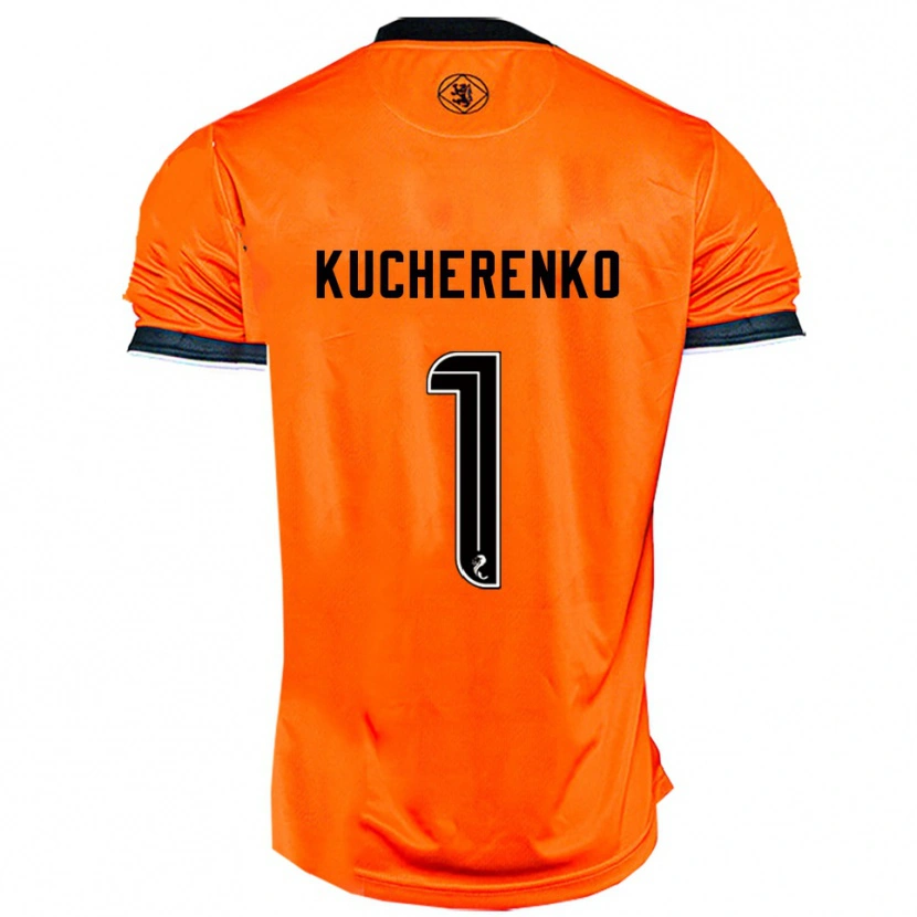 Danxen Enfant Maillot Yevgeniy Kucherenko #1 Orange Noir Tenues Domicile 2025/26 T-Shirt