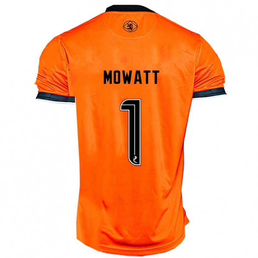 Danxen Enfant Maillot Beth Mowatt #1 Orange Noir Tenues Domicile 2025/26 T-Shirt