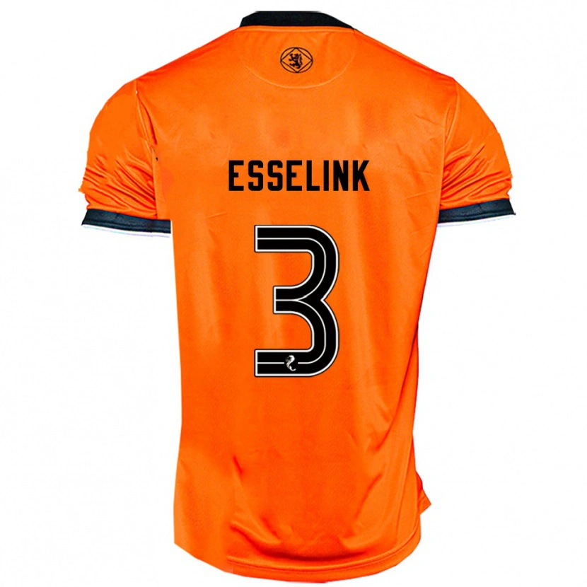 Danxen Enfant Maillot Bert Esselink #3 Orange Noir Tenues Domicile 2025/26 T-Shirt
