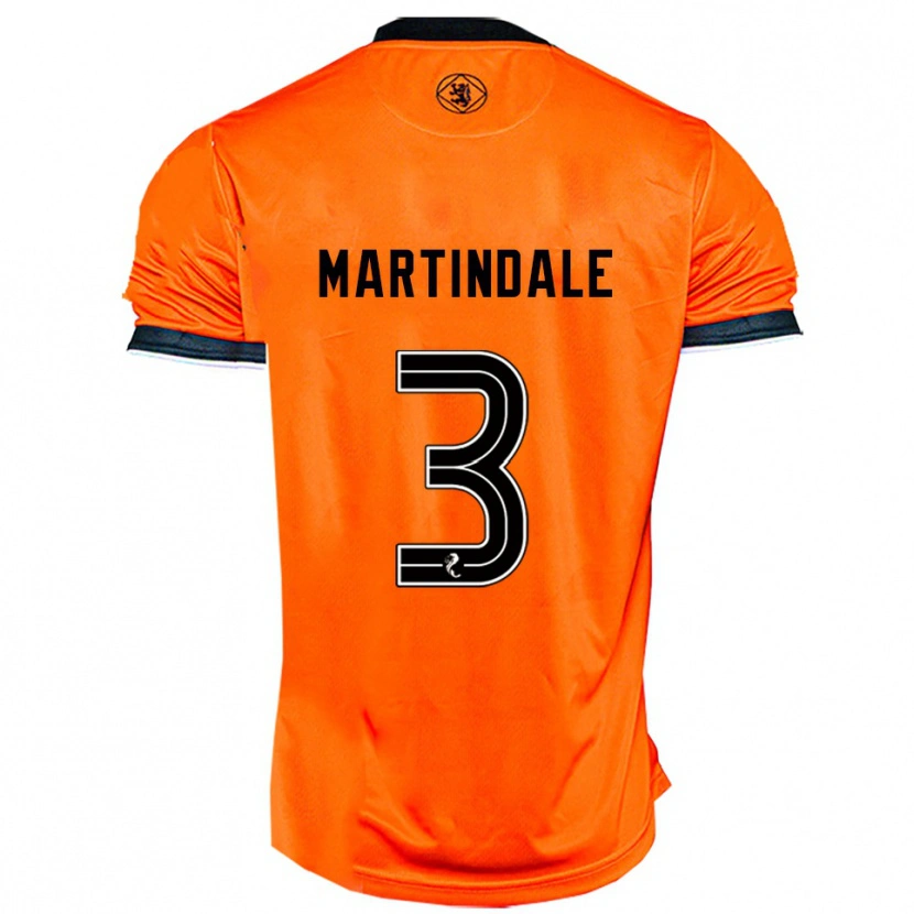 Danxen Enfant Maillot Amilie Martindale #3 Orange Noir Tenues Domicile 2025/26 T-Shirt