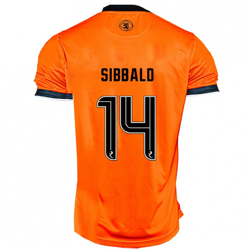 Danxen Enfant Maillot Craig Sibbald #14 Orange Noir Tenues Domicile 2025/26 T-Shirt