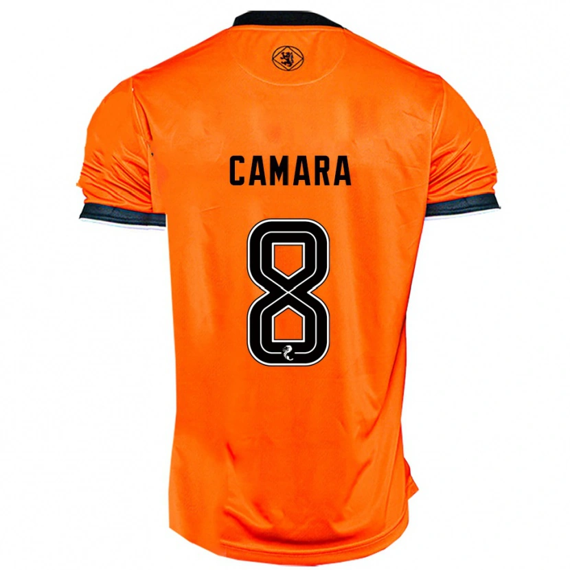 Danxen Enfant Maillot Panutche Camara #8 Orange Noir Tenues Domicile 2025/26 T-Shirt