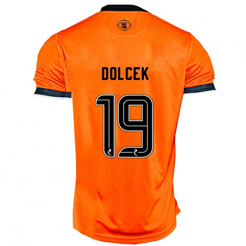 Danxen Enfant Maillot Ivan Dolcek #19 Orange Noir Tenues Domicile 2025/26 T-Shirt