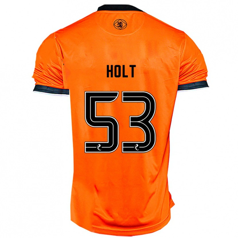 Danxen Enfant Maillot Josh Holt #53 Orange Noir Tenues Domicile 2025/26 T-Shirt