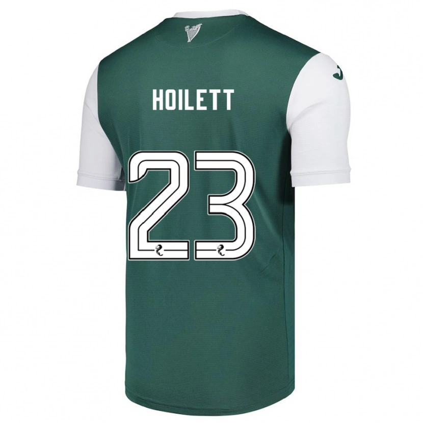 Danxen Enfant Maillot Junior Hoilett #23 Vert Blanc Tenues Domicile 2025/26 T-Shirt
