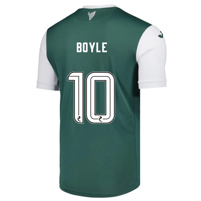 Danxen Enfant Maillot Martin Boyle #10 Vert Blanc Tenues Domicile 2025/26 T-Shirt