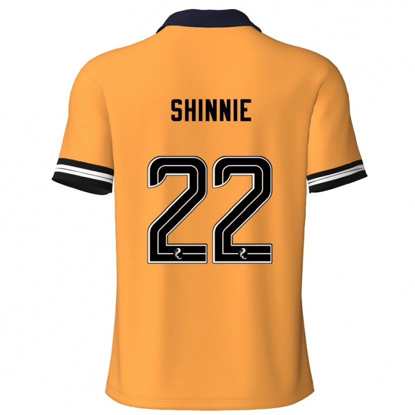 Danxen Enfant Maillot Andrew Shinnie #22 Jaune Noir Tenues Domicile 2025/26 T-Shirt