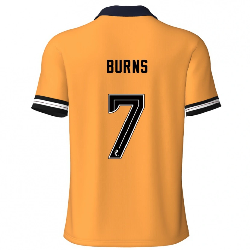 Danxen Enfant Maillot Erin Burns #7 Jaune Noir Tenues Domicile 2025/26 T-Shirt