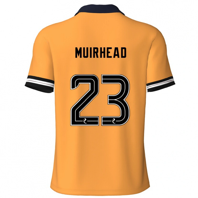 Danxen Enfant Maillot Robbie Muirhead #23 Jaune Noir Tenues Domicile 2025/26 T-Shirt