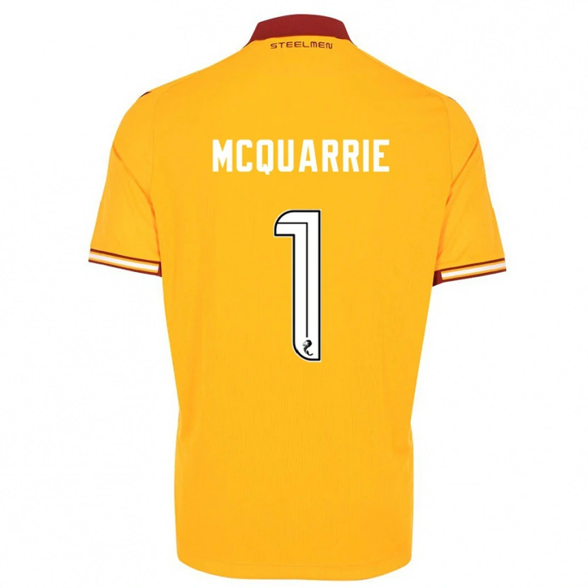 Danxen Enfant Maillot Colbi Mcquarrie #1 Jaune Bordeaux Tenues Domicile 2025/26 T-Shirt