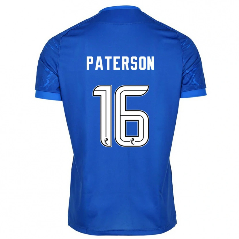 Danxen Enfant Maillot Megan Paterson #16 Bleu Blanc Tenues Domicile 2025/26 T-Shirt