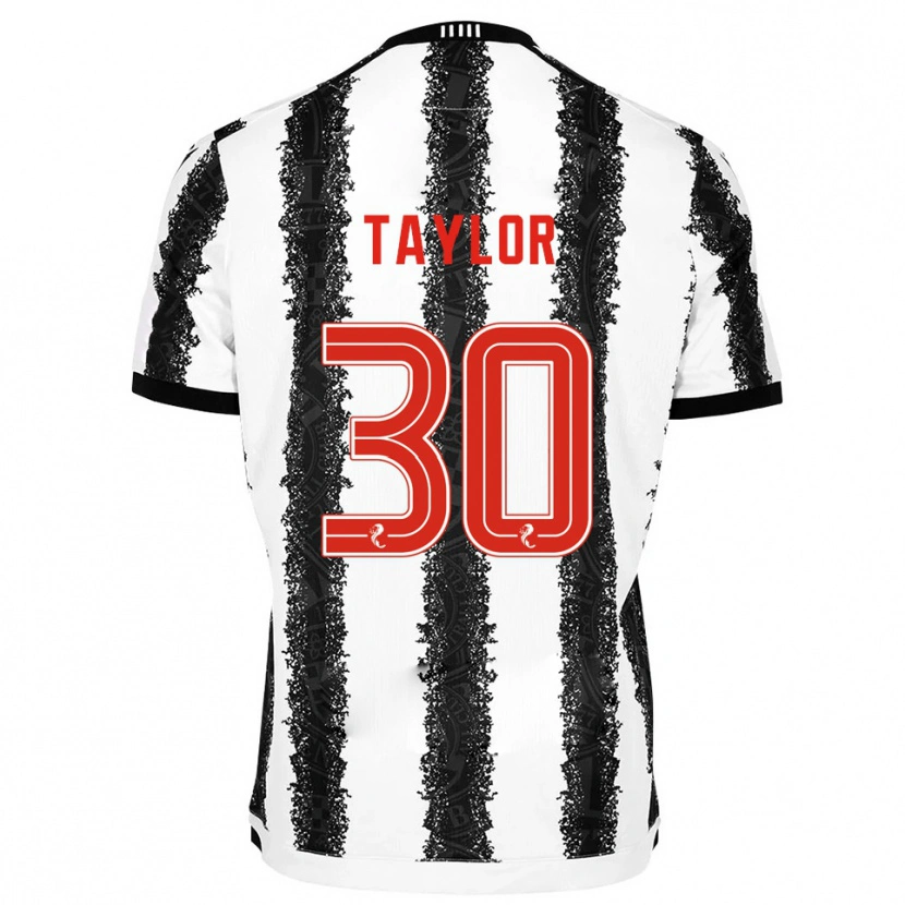 Danxen Enfant Maillot Fraser Taylor #30 Blanc Noir Tenues Domicile 2025/26 T-Shirt