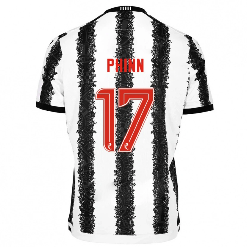 Danxen Enfant Maillot Shaun Phinn #17 Blanc Noir Tenues Domicile 2025/26 T-Shirt