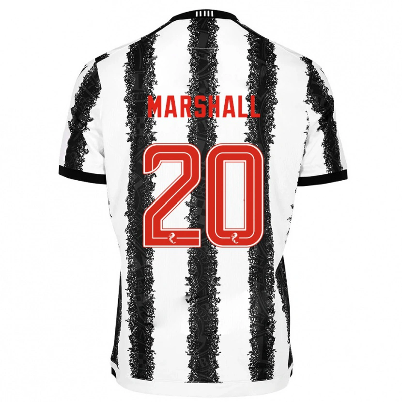 Danxen Enfant Maillot Lewis Marshall #20 Blanc Noir Tenues Domicile 2025/26 T-Shirt