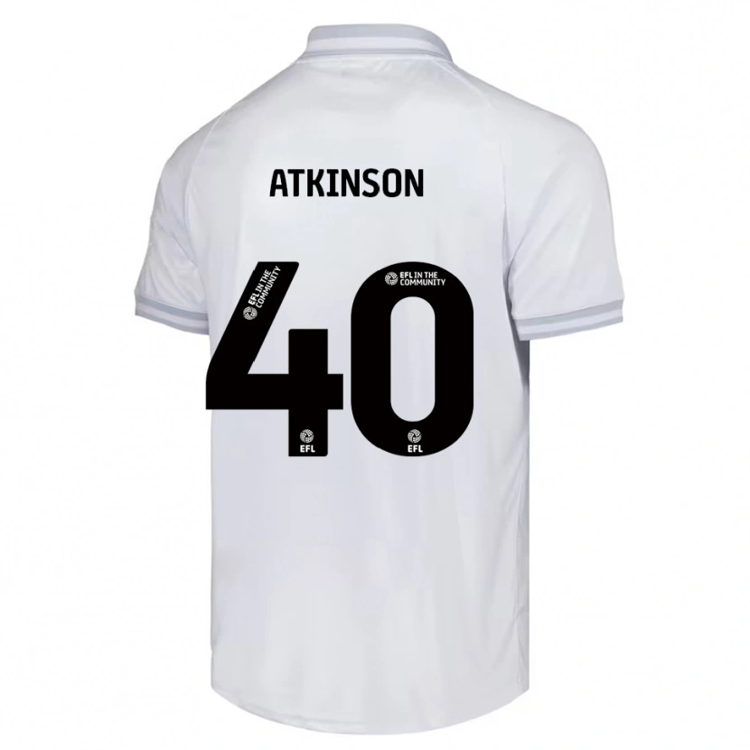 Danxen Enfant Maillot Aaron Atkinson #40 Blanc Gris Noir Tenues Extérieur 2025/26 T-Shirt