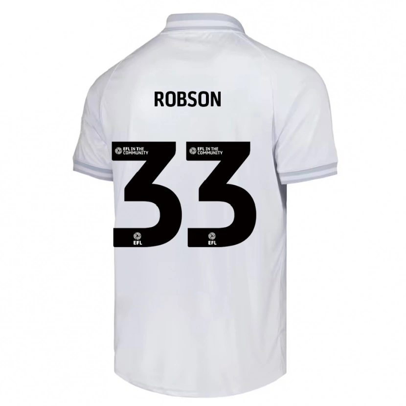 Danxen Enfant Maillot Robson Woodcock #33 Blanc Gris Noir Tenues Extérieur 2025/26 T-Shirt