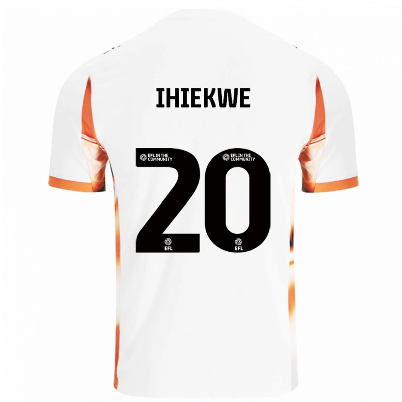Danxen Enfant Maillot Michael Ihiekwe #20 Blanc Orange Noir Tenues Extérieur 2025/26 T-Shirt