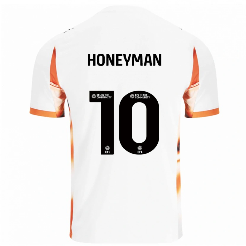 Danxen Enfant Maillot George Honeyman #10 Blanc Orange Noir Tenues Extérieur 2025/26 T-Shirt
