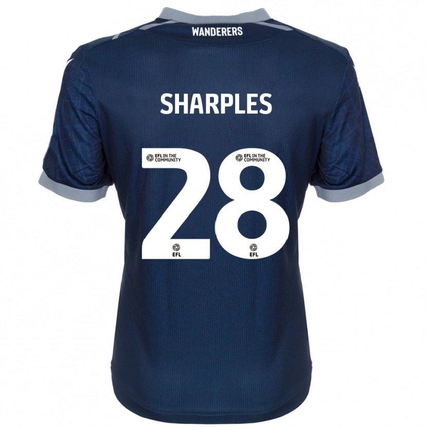 Danxen Enfant Maillot Sonny Sharples-Ahmed #28 Marine Gris Tenues Extérieur 2025/26 T-Shirt