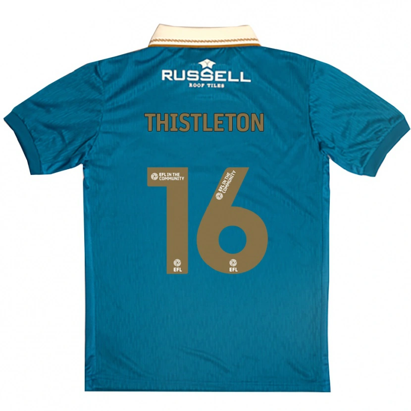 Danxen Enfant Maillot Bodi Thistleton #16 Bleu Ciel Blanc Tenues Extérieur 2025/26 T-Shirt