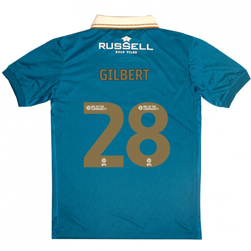 Danxen Enfant Maillot Cameron Gilbert #28 Bleu Ciel Blanc Tenues Extérieur 2025/26 T-Shirt
