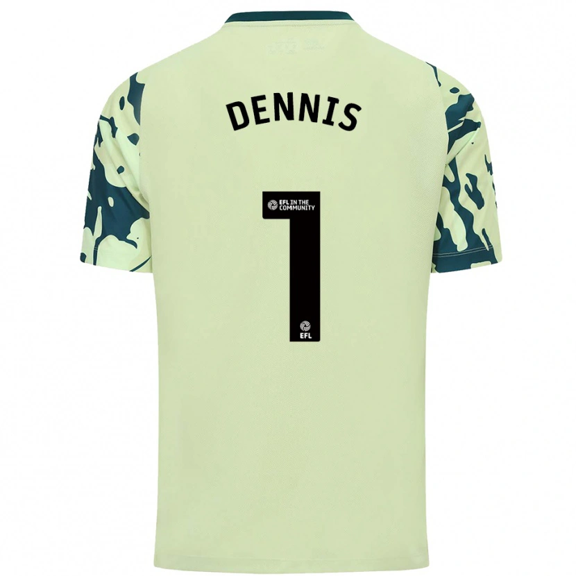 Danxen Enfant Maillot Jake Dennis #1 Vert Foncé Tenues Extérieur 2025/26 T-Shirt