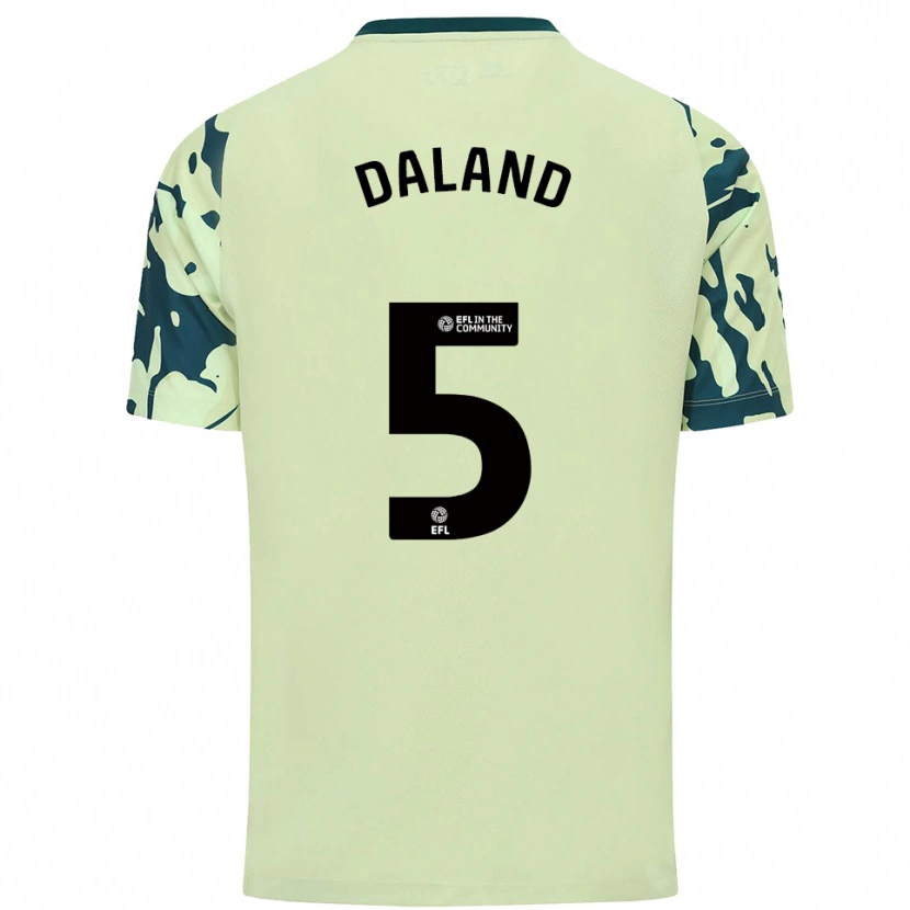 Danxen Enfant Maillot Jesper Daland #5 Vert Foncé Tenues Extérieur 2025/26 T-Shirt