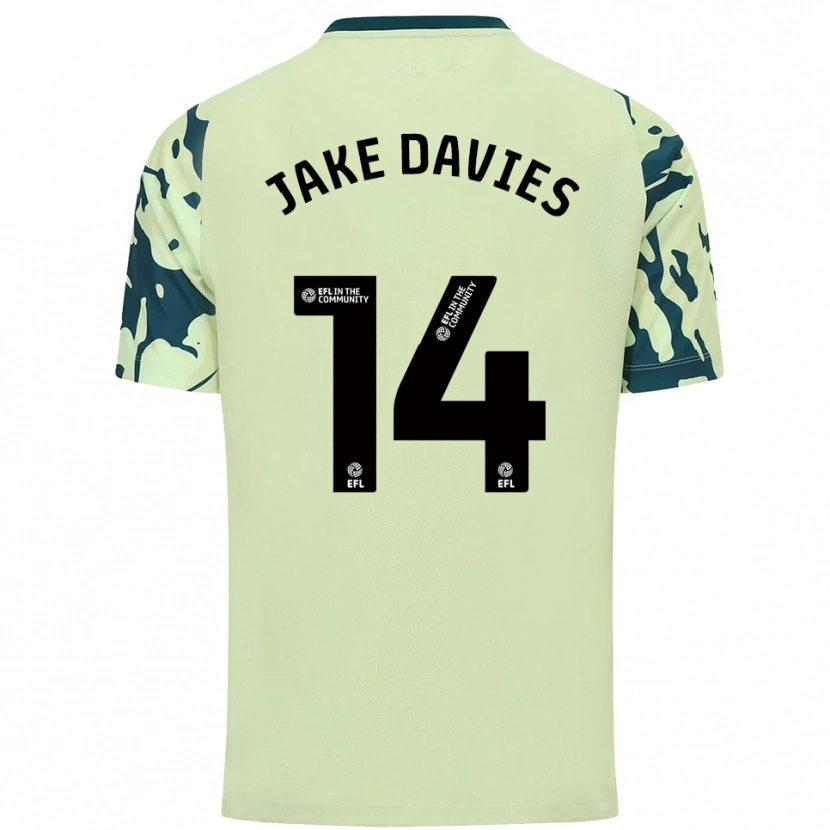 Danxen Enfant Maillot Jake Davies #14 Vert Foncé Tenues Extérieur 2025/26 T-Shirt