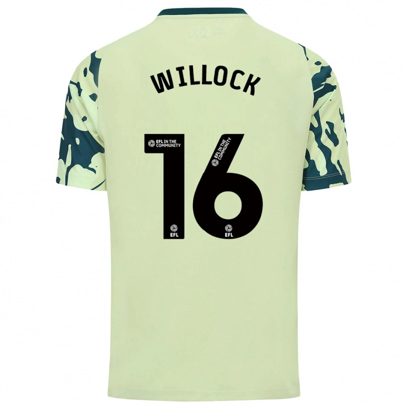 Danxen Enfant Maillot Chris Willock #16 Vert Foncé Tenues Extérieur 2025/26 T-Shirt