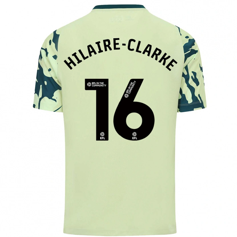 Danxen Enfant Maillot Riley Hilaire-Clarke #16 Vert Foncé Tenues Extérieur 2025/26 T-Shirt